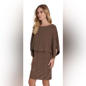 Jessica Howard Women's Open-Back Dolman-Sleeve Elastic-Waist Dress